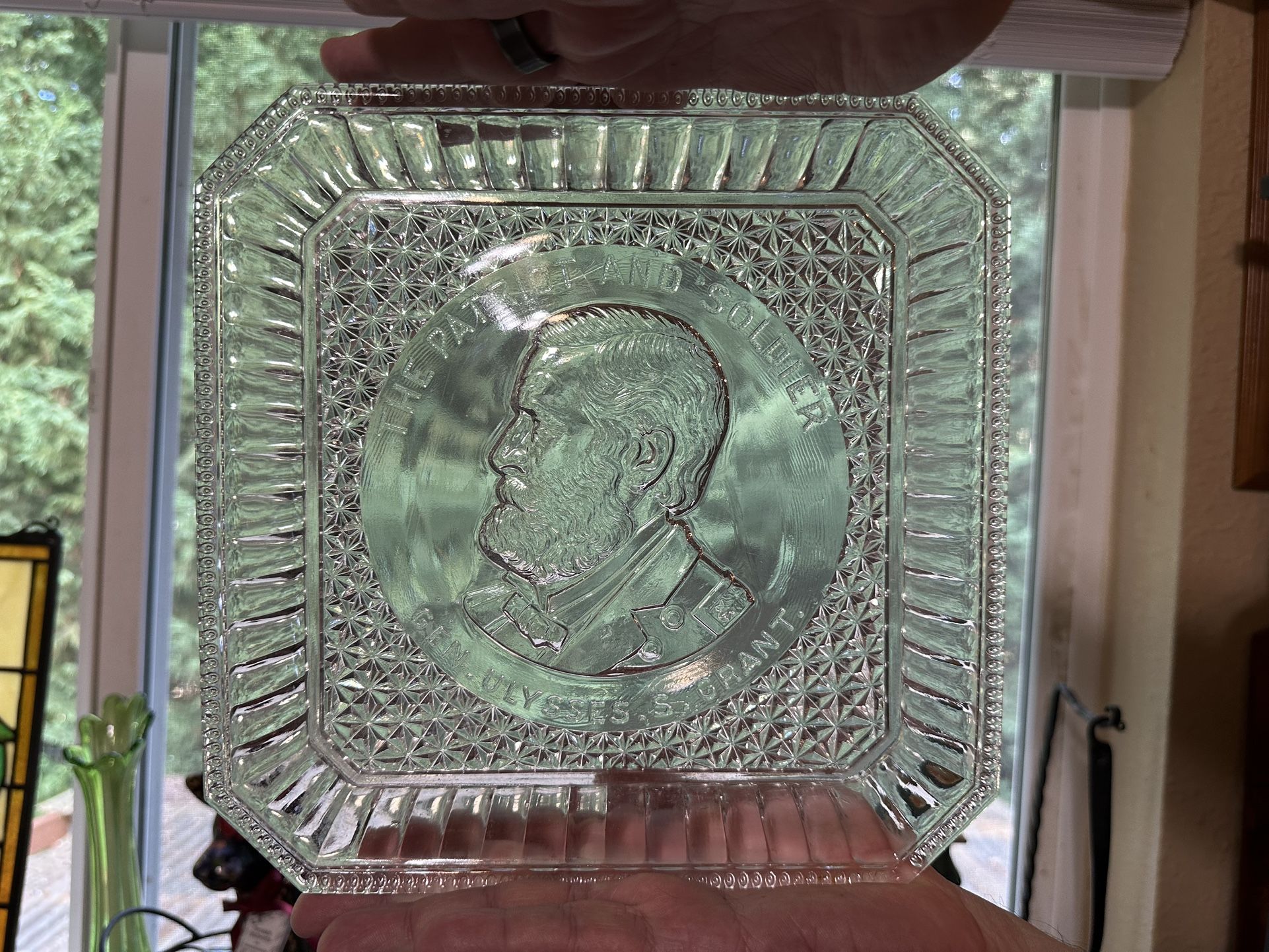 General Ulysses S . Grant “ The Patriot And The Soldier “ EAPG Square Dish