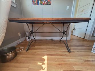 Butcher block kitchen table