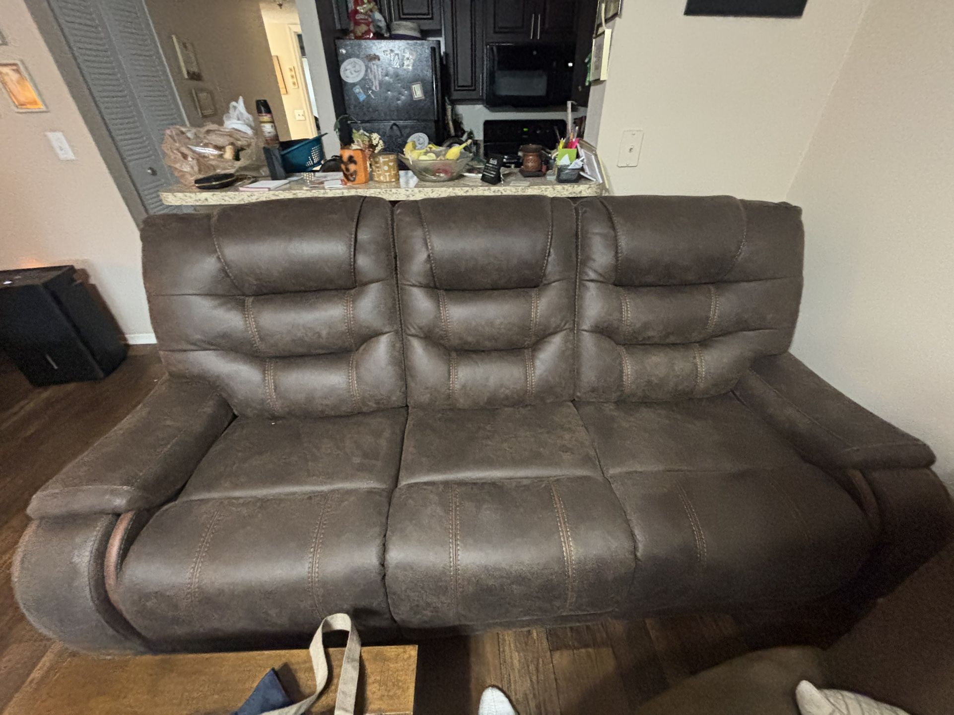 Brown Leather Couch