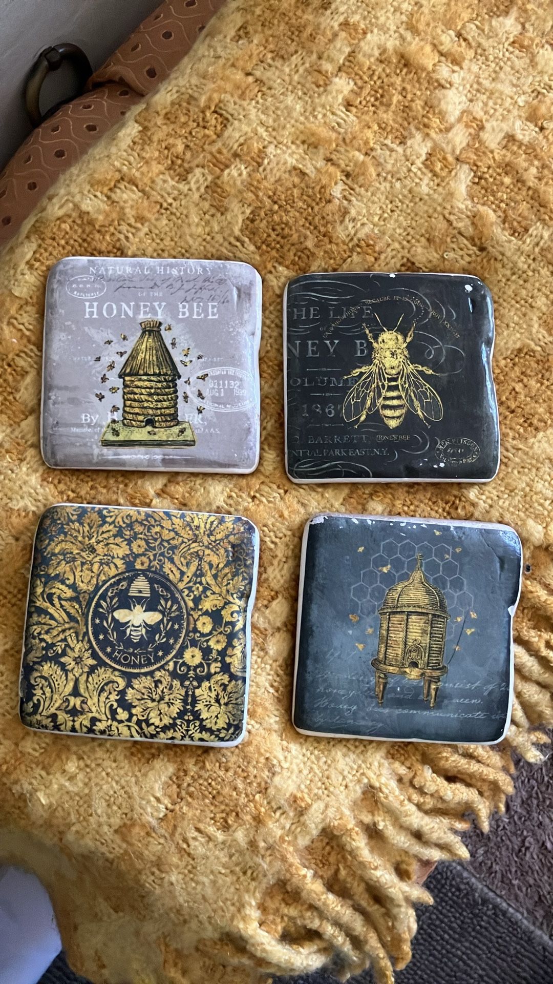 Vintage Shabby Chic Coasters &Stand