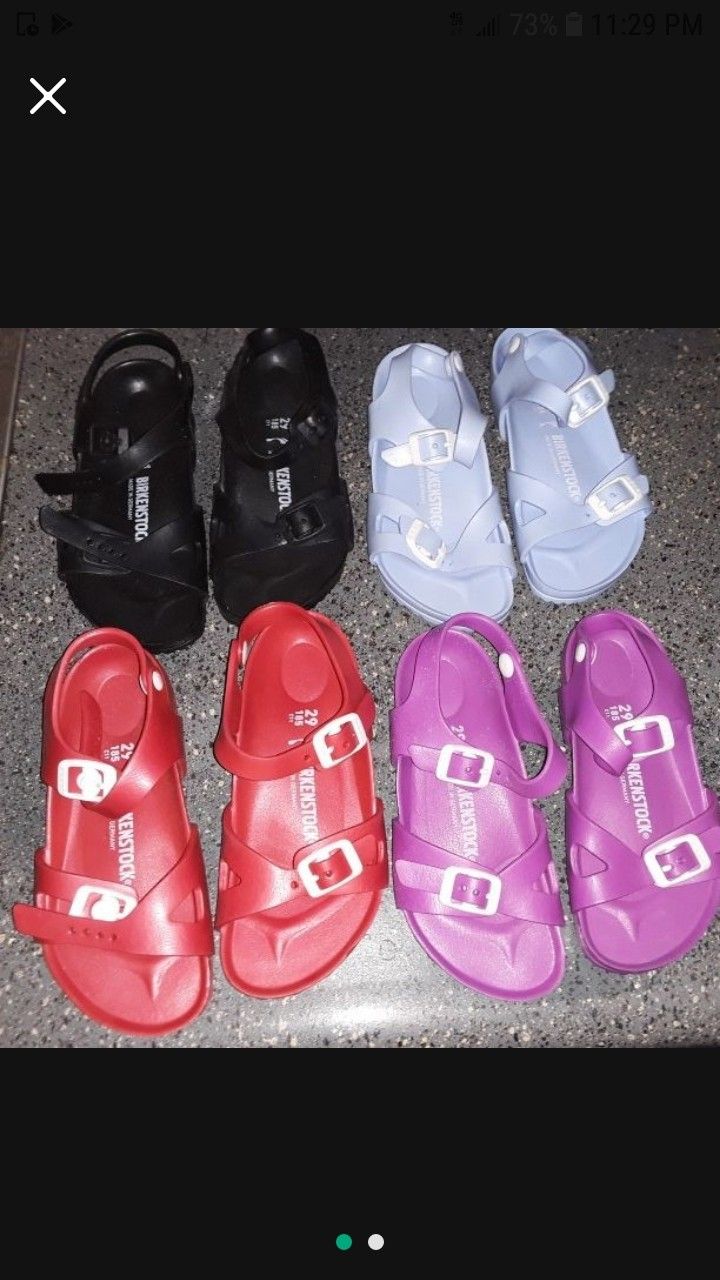 Youth Child BRAND NEW All Rubber Birkenstock Sandals Pool Walk Play Birkis Size C 11 29 185 Retail $50+ Only $20 a Piece 🤯