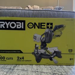 * NEW IN BOX * Ryobi One+ 18v Cordless 7-1/4 in. Compound Miter Saw [P553]

