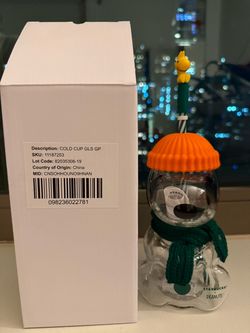 Starbucks Snoopy Glass Cup