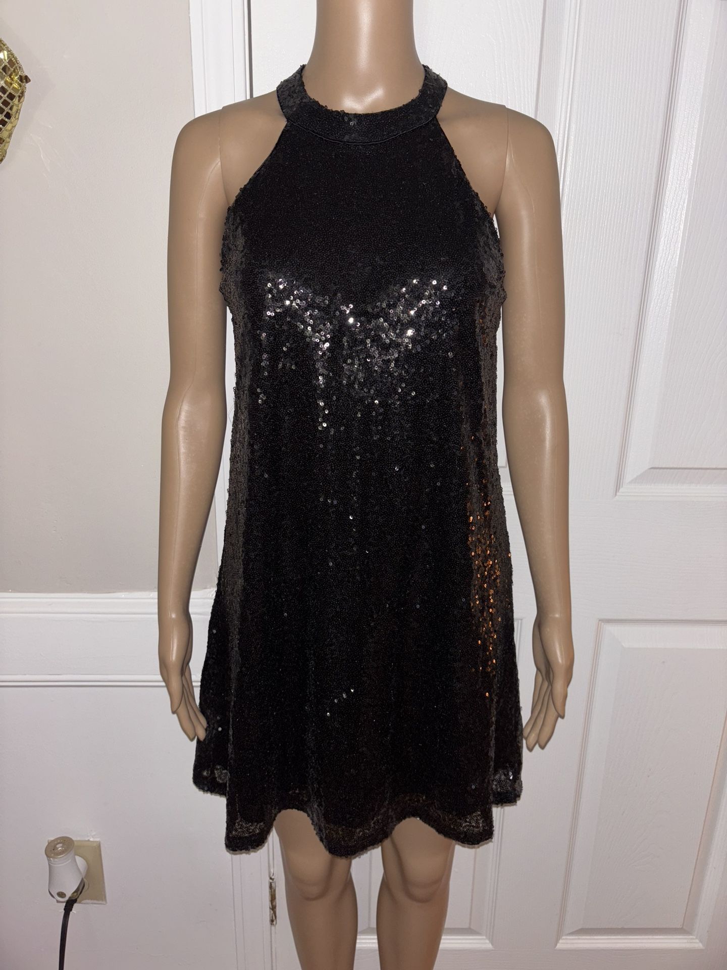 Black Sequins Dress