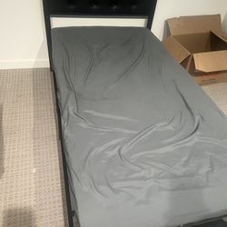 Twin Bed frame And Mattress 