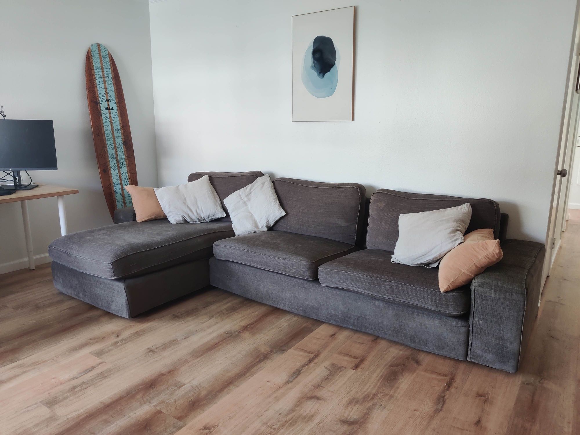 IKEA KIVIK sectional (sofa with chaise - Gunnared brown)
