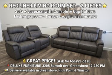 New Recliner Sofa And Loveseat For $1499