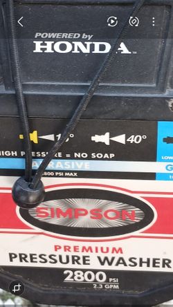 Honda Pressure Washer 2800 PSI in Good Condition 