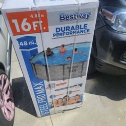 Brand New 16x48 Swimming Pool With Filter,pump, Ladder, And Cover