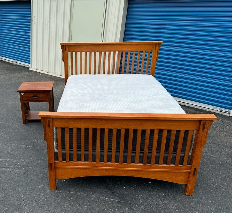 Queen Bed Frame, Mattress & Box Spring