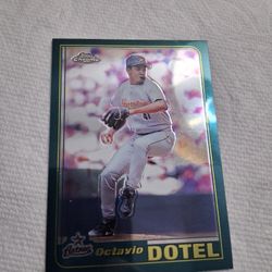 2001 Octavio Dotel, Topps Chrome Pink And Green, Rare Card # 399
