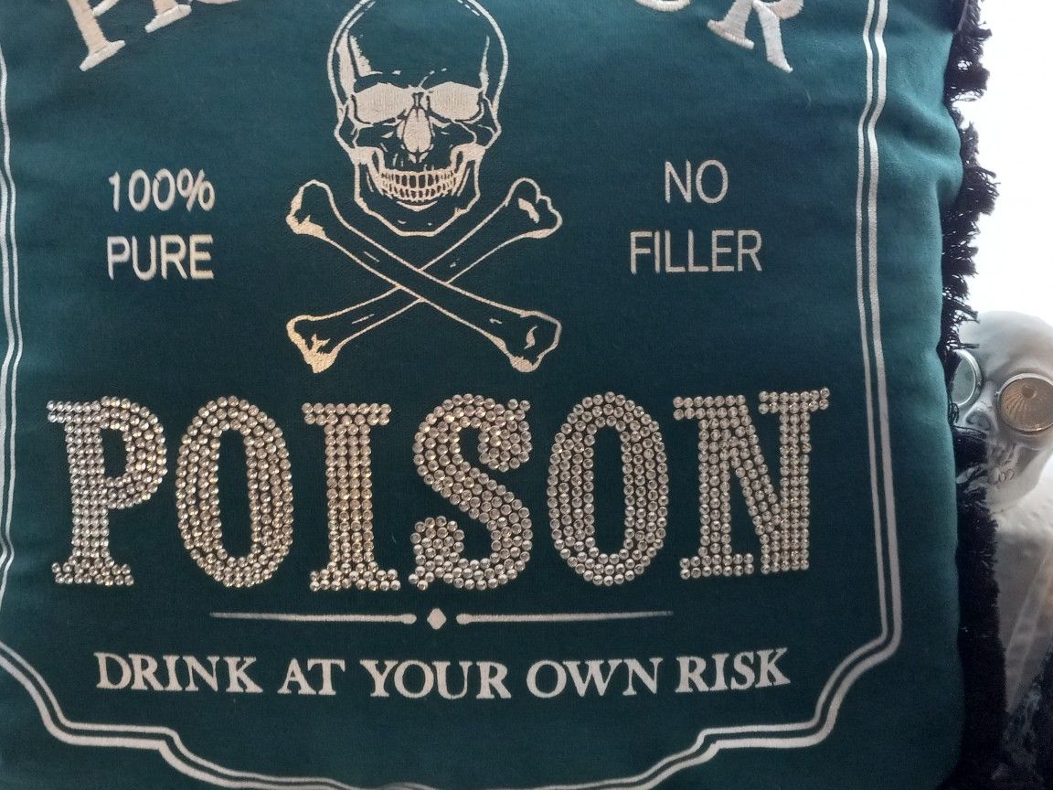 Pick Your Poison Besazzlwd Pillow New