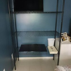 Metal Storage Shelves & Janitorial Tool Carts