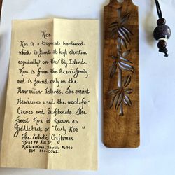 BOOKMARK HAWAII MADE FROM KOA HARDWOOD CRAFTMAN