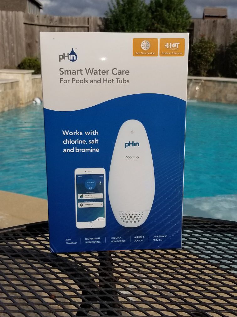 Smart water care for pools and hot tub for chlorine and salt water pool