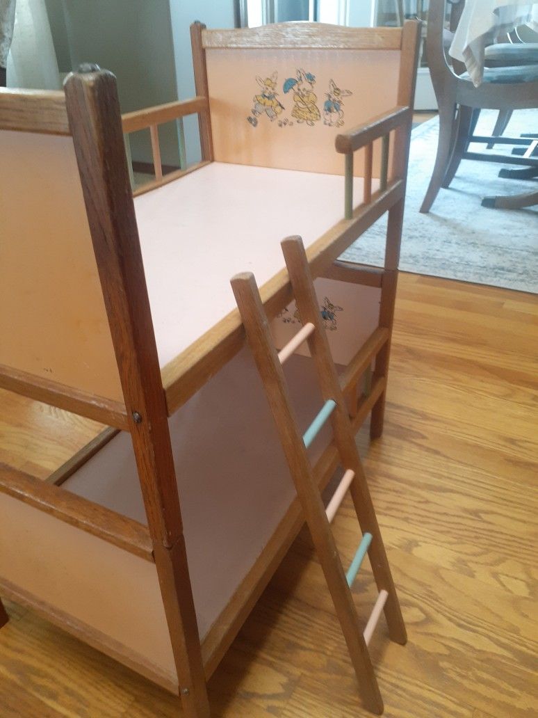 Vintage Doll Bunkbeds, American Girl Sized
