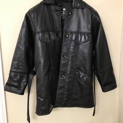 Imitation Leather Black Jacket. SM