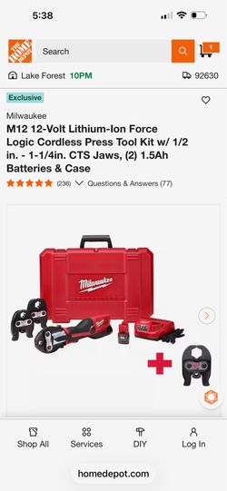 Milwaukee Press Tool Kit with Accessories