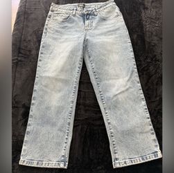 Simple Society Women's Light Blue Straight Leg Ankle Jeans