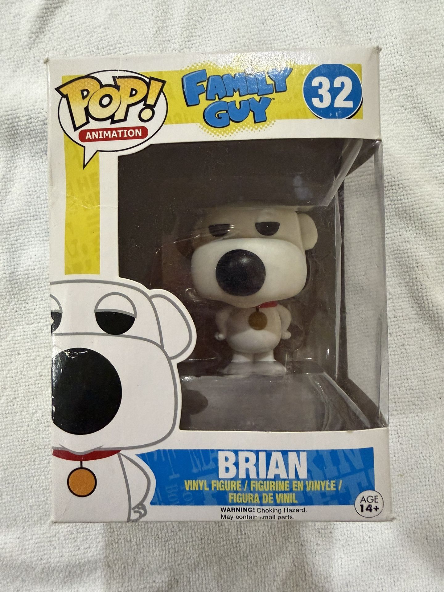 Funko Pop! Animation Brian #32 Family Guy Vinyl Figure 2015 20th Century Fox 14+