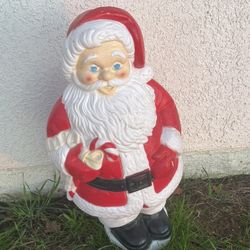 Blow Mold Santa Vintage Statue Figurine 