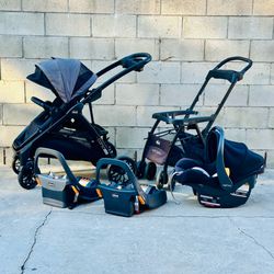 Chicco Corso Flex Convertible Double Stroller, Car Seat, 2 Bases & Caddy