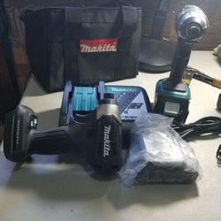 2 makita impac drills 18v new 2 battery and one charger all is perfect ther