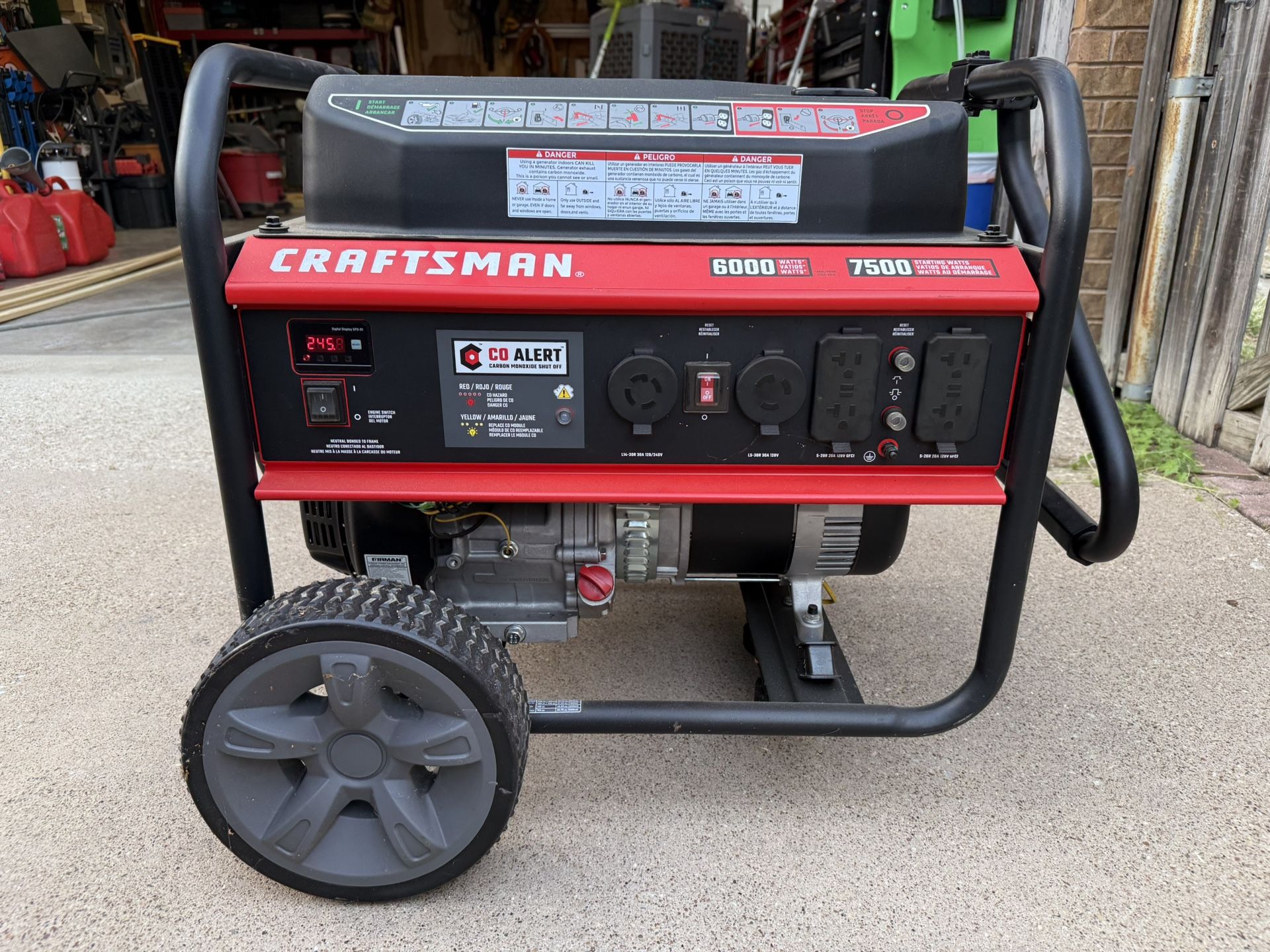Craftsman 6000 Watt Generator For Sale