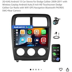 2G+64G Android 13 Car Stereo for Dodge Caliber 2009-2011 with Wireless Carplay