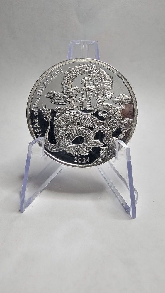 2024 1 oz Silver Round Asahi Lunar Year of the Dragon .999 Fine