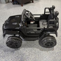 Kids Electric Ride-On Jeep – 2-Seater, Black, Battery Powered With Controller  