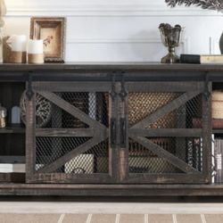 66" Farmhouse TV Stand for 75 Inches TVs