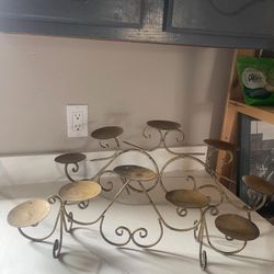 Set Of Two Brass Candle Holders 