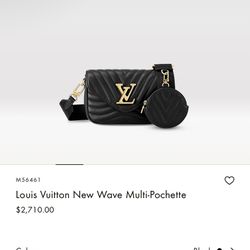 Black Louis Vuitton New Wave Multi-Pochette