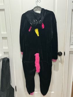 Black Unicorn Kigurumi Adult Onesie Pajama