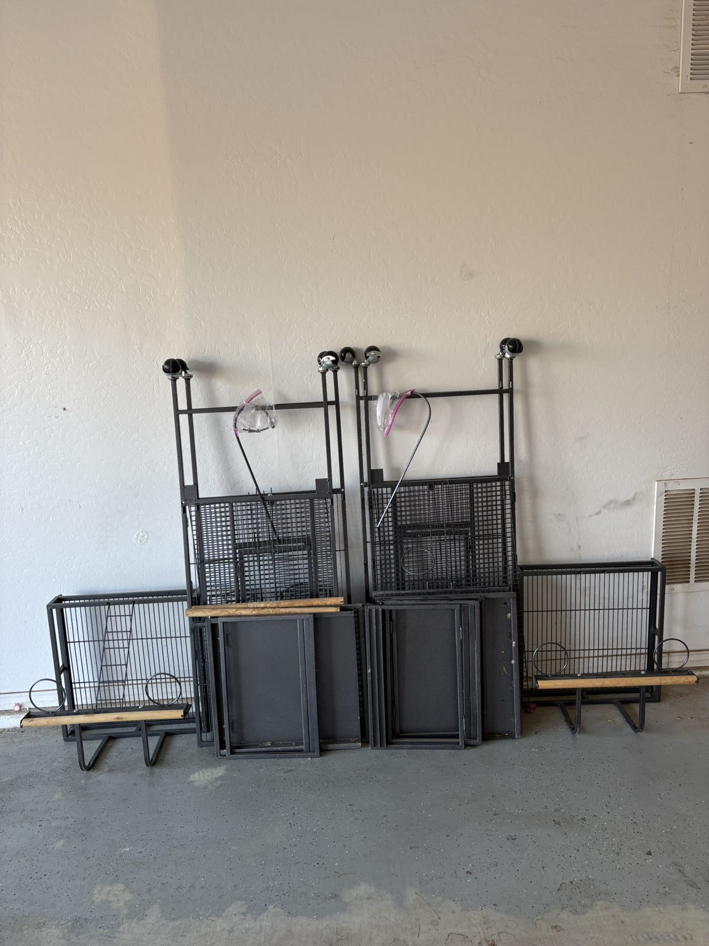 ONE LEFT- VIVOHOME 72” Wrought Iron Bird Cage with Play Top and Stand - 2 Available 