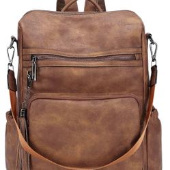 Backpack Purse for Women Leather Ladies Fashion Designer Travel Convertible Shoulder Bag with Tassels