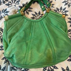 B Makowsky Leather Handbag 