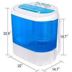 New Portable Clothes Washing Machine Mini Twin Tub Small Laundry Washer Spinning and Washing Combo