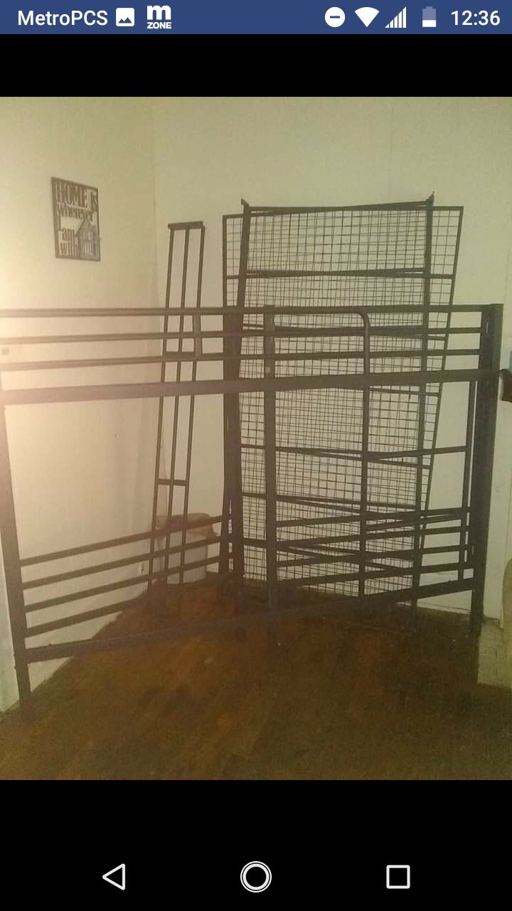 Metal twin bunk bed