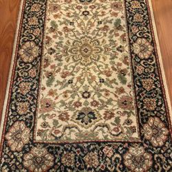 Beautiful machine-made Persian-style runner rug – great quality and nicely made for a machine-made rug. Size: 4’ x 31”. Very clean, smoke-free home wi
