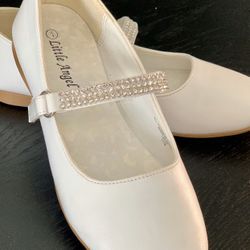 White Flat Shoes Size 1