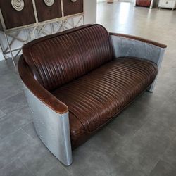Aviator Style Aluminum Aircraft Sofa Pilot Lounge Couch