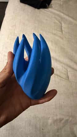 Hand crafted ring holder blue 3D Printed Claw Sculpture