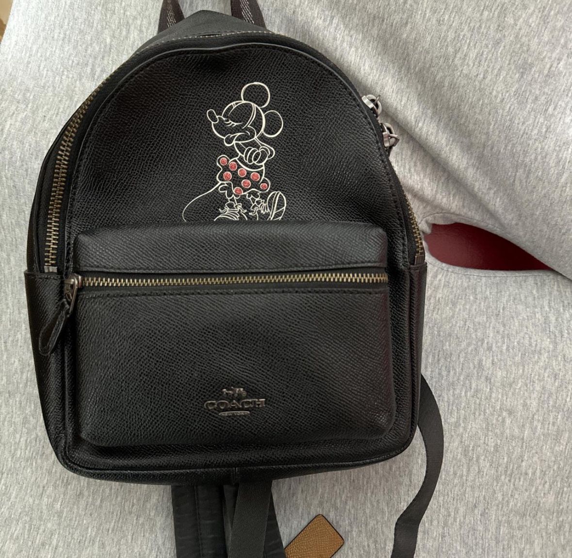 COACH mini Disney Backpack Black Leather limited edition Minnie Mouse F29353 from japan