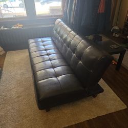 Faux Leather Futon