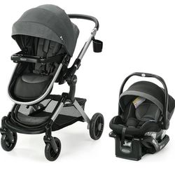 Graco Stroller, Nest Travel System with Infant Car Seat, Adjustable Reversible Seat, Pram Mode, Lightweight Aluminum Frame