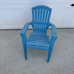 Adams Kids Pool Blue Polypropylene Frame Adirondack Chair  