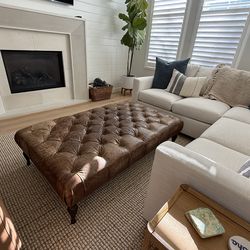 Ottoman - Restoration Hardware - Leather