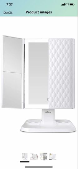 Brand New Makeup Mirror Vanity Mirror with Lights - 3 Color Lighting Modes 72 LED Trifold Mirror, Touch Control Design, 1x/2x/3x Magnification, Porta
